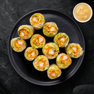 Nem Rán + Dưa góp - Jarní závitky s Nakládané zelí